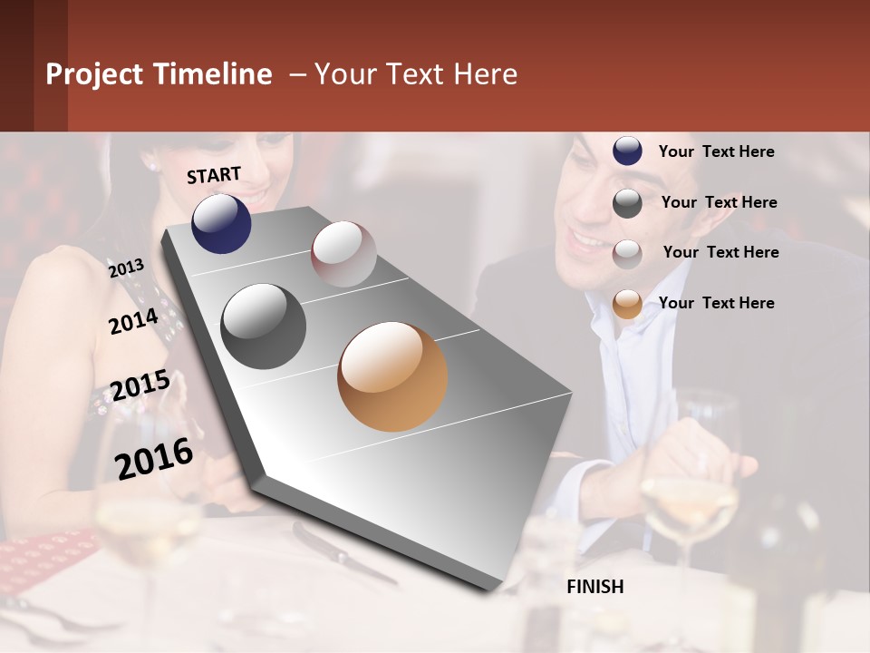 A Man And Woman Sitting At A Table With A Menu PowerPoint Template