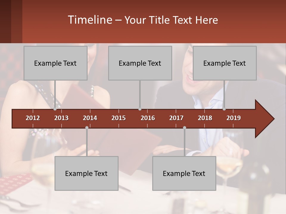 A Man And Woman Sitting At A Table With A Menu PowerPoint Template