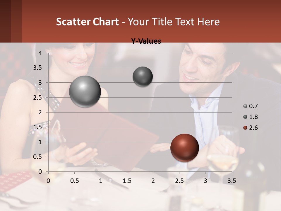 A Man And Woman Sitting At A Table With A Menu PowerPoint Template
