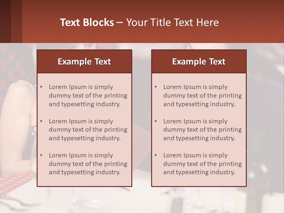 A Man And Woman Sitting At A Table With A Menu PowerPoint Template