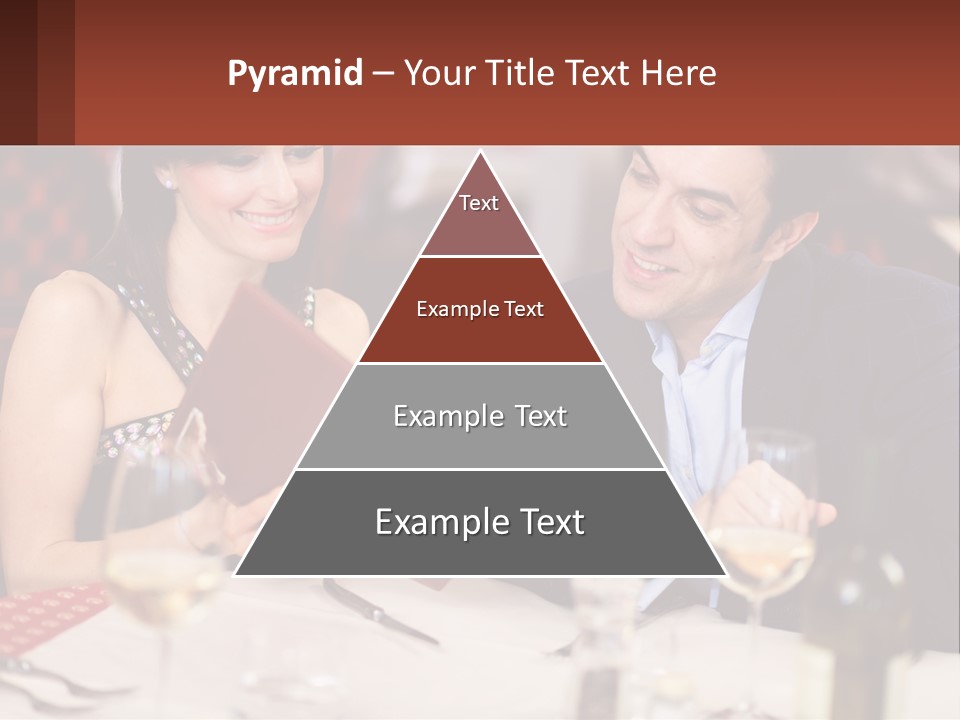 A Man And Woman Sitting At A Table With A Menu PowerPoint Template