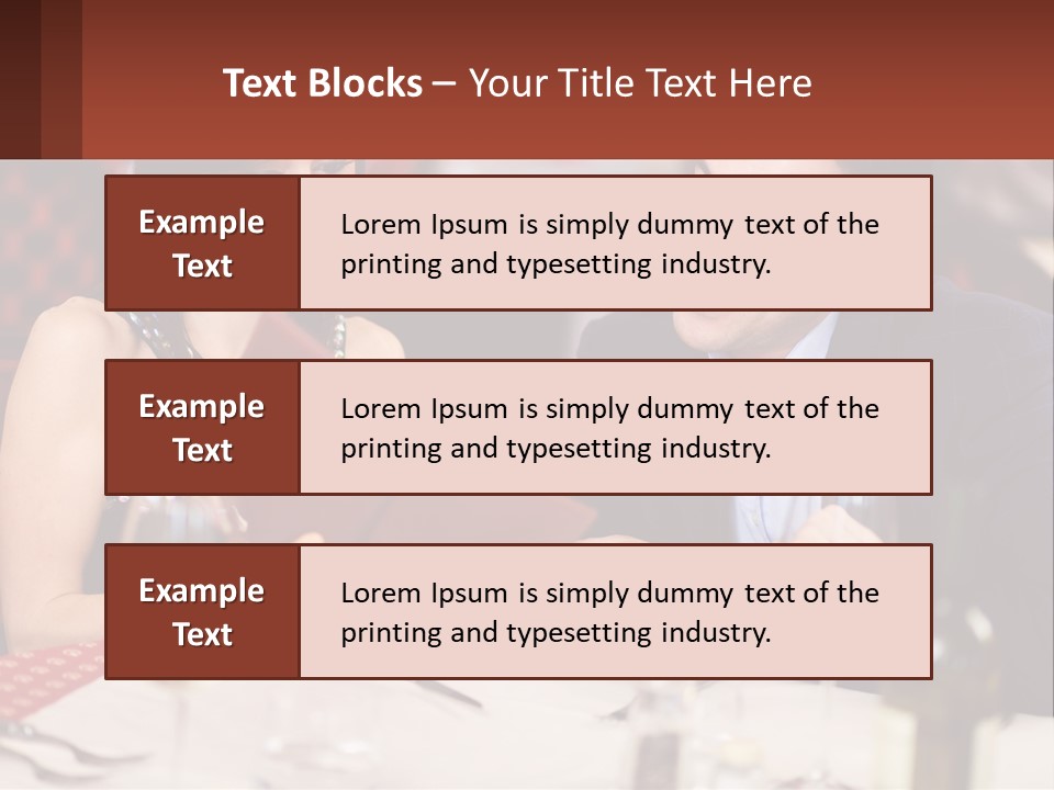 A Man And Woman Sitting At A Table With A Menu PowerPoint Template
