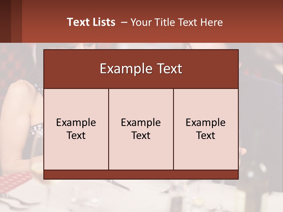 A Man And Woman Sitting At A Table With A Menu PowerPoint Template