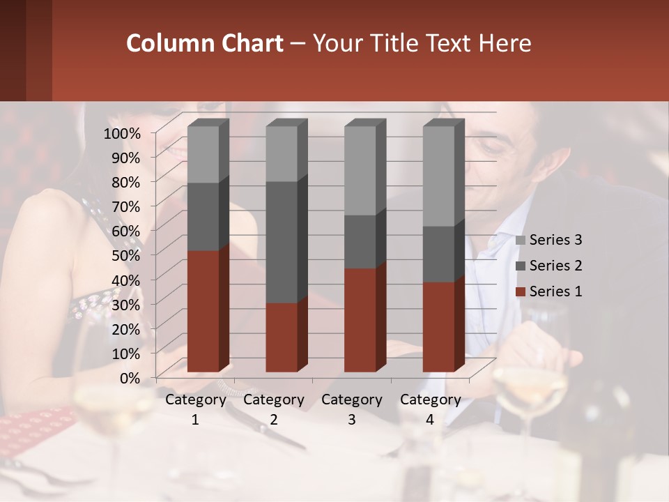 A Man And Woman Sitting At A Table With A Menu PowerPoint Template