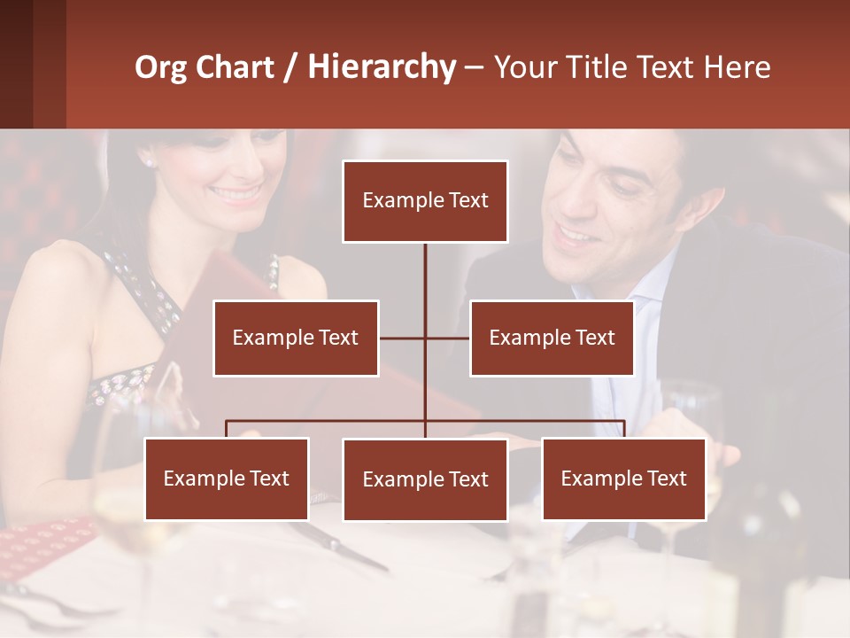 A Man And Woman Sitting At A Table With A Menu PowerPoint Template