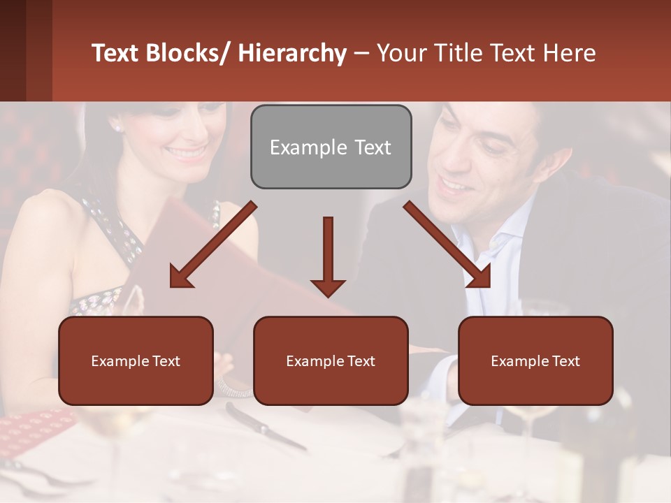 A Man And Woman Sitting At A Table With A Menu PowerPoint Template