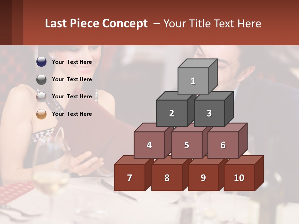 A Man And Woman Sitting At A Table With A Menu PowerPoint Template