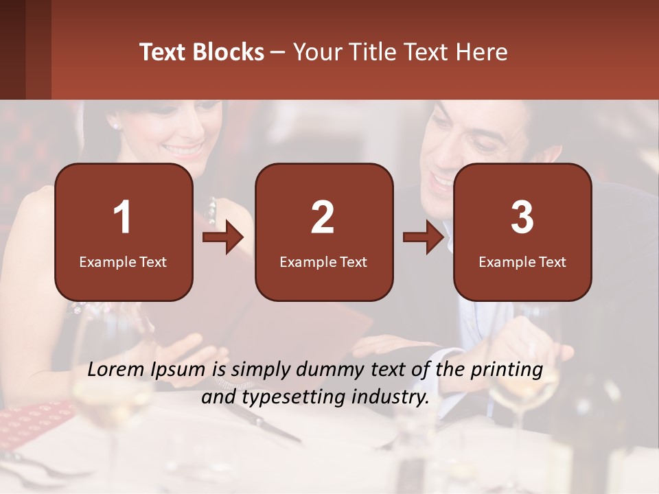 A Man And Woman Sitting At A Table With A Menu PowerPoint Template