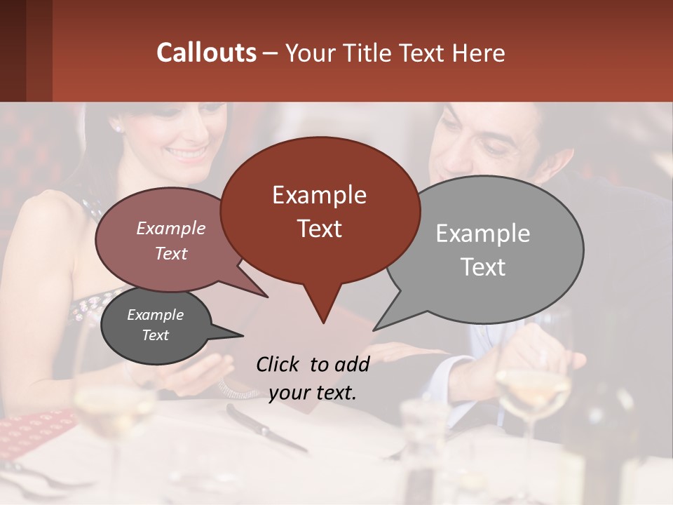 A Man And Woman Sitting At A Table With A Menu PowerPoint Template