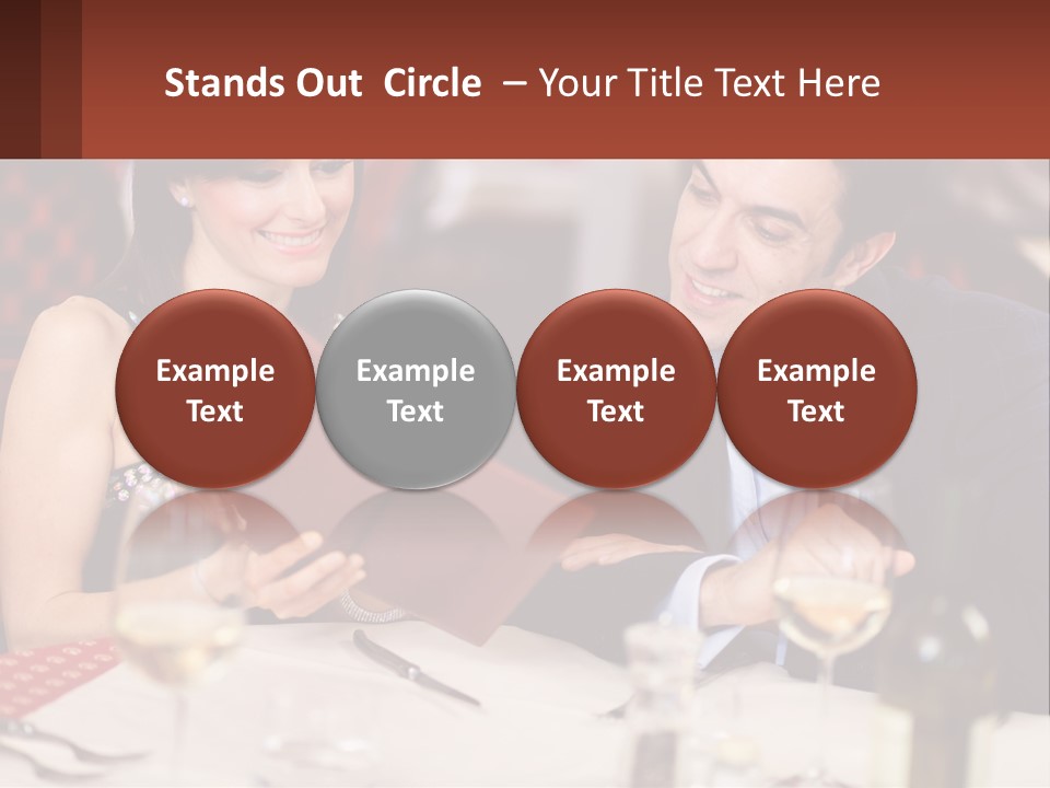 A Man And Woman Sitting At A Table With A Menu PowerPoint Template