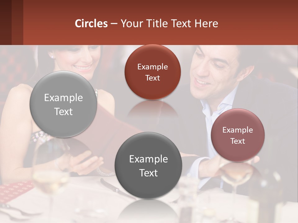 A Man And Woman Sitting At A Table With A Menu PowerPoint Template
