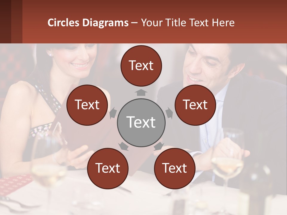 A Man And Woman Sitting At A Table With A Menu PowerPoint Template