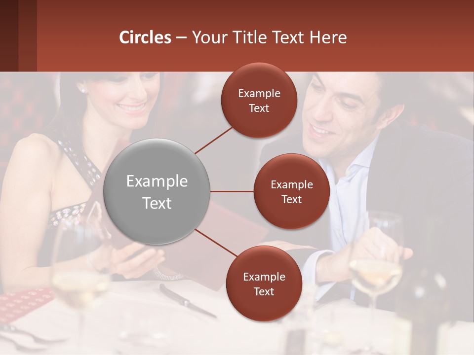 A Man And Woman Sitting At A Table With A Menu PowerPoint Template