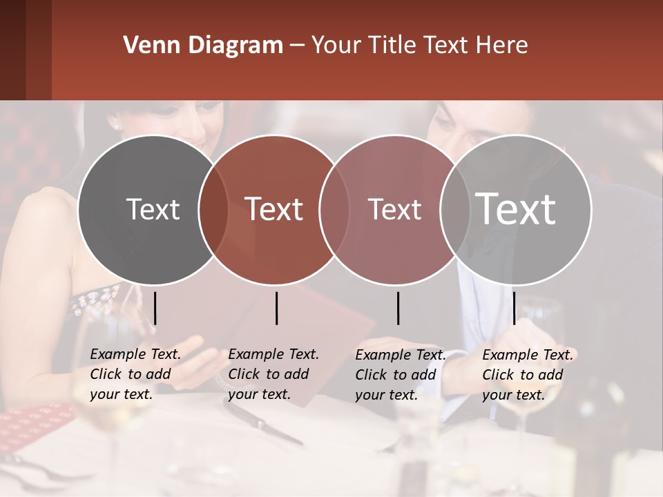 A Man And Woman Sitting At A Table With A Menu PowerPoint Template