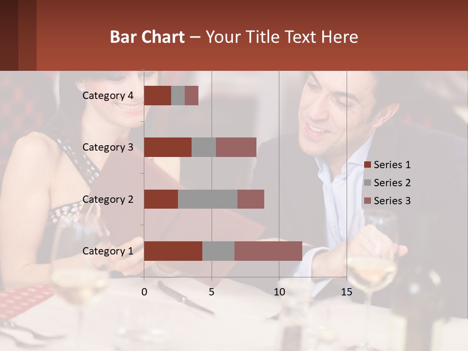 A Man And Woman Sitting At A Table With A Menu PowerPoint Template