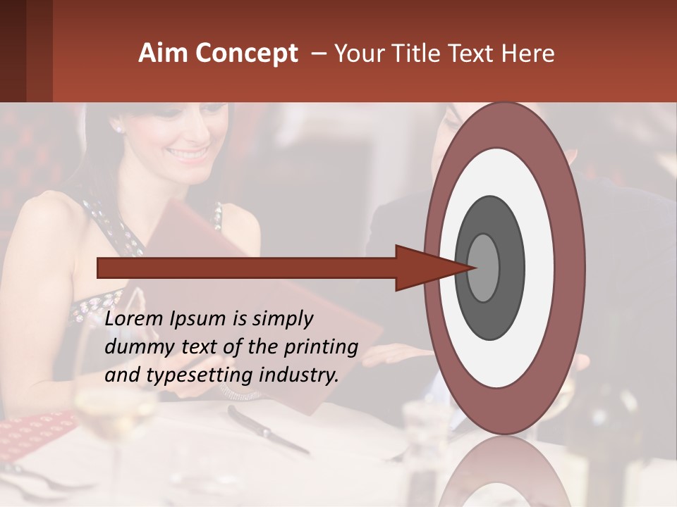 A Man And Woman Sitting At A Table With A Menu PowerPoint Template