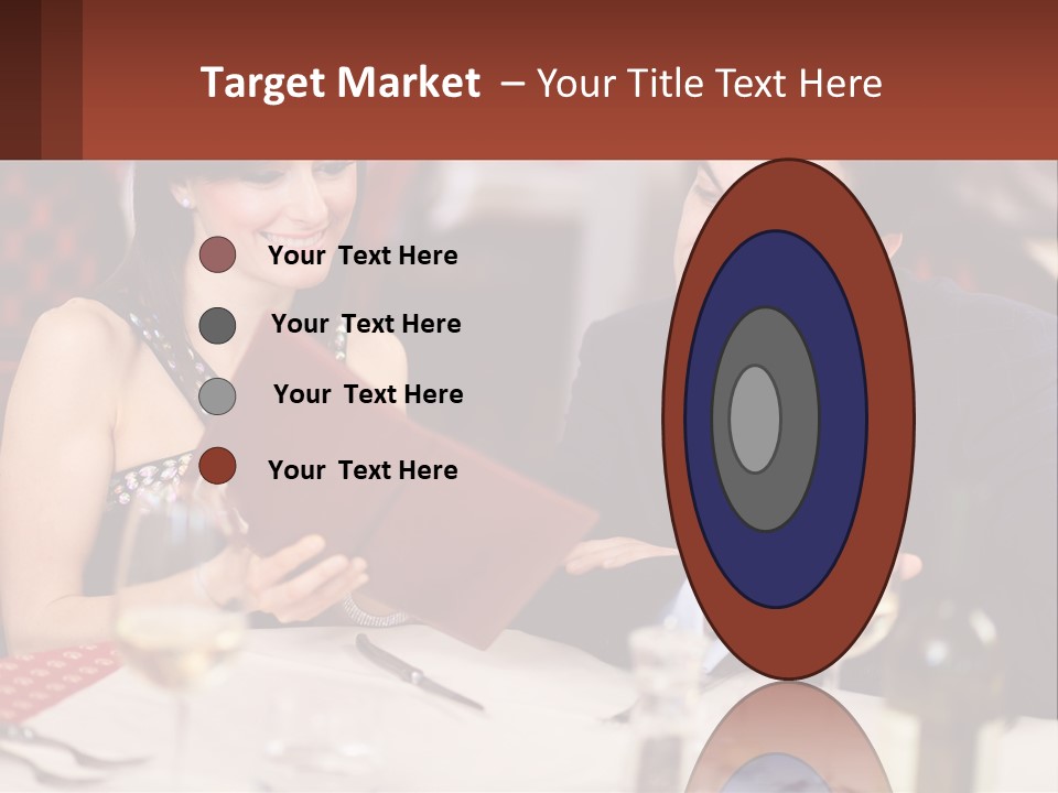A Man And Woman Sitting At A Table With A Menu PowerPoint Template