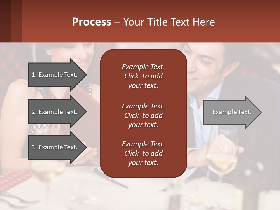 A Man And Woman Sitting At A Table With A Menu PowerPoint Template
