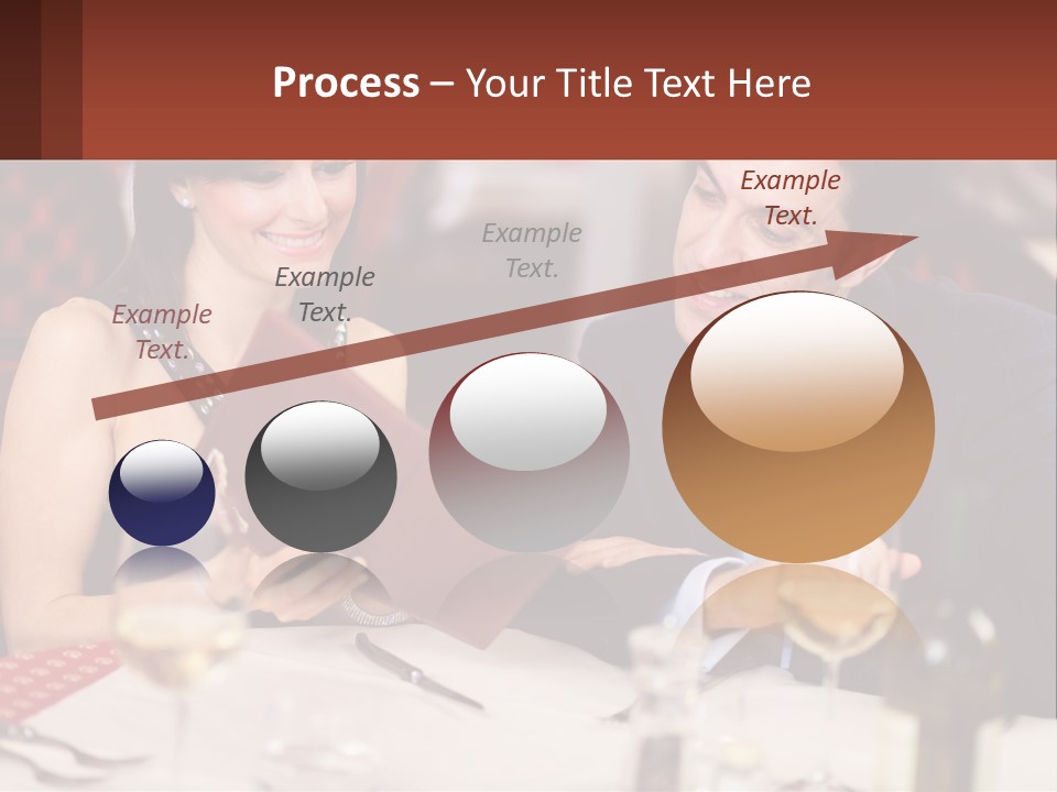 A Man And Woman Sitting At A Table With A Menu PowerPoint Template