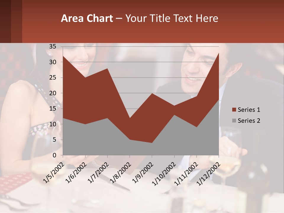 A Man And Woman Sitting At A Table With A Menu PowerPoint Template