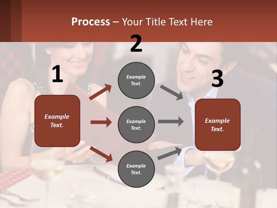 A Man And Woman Sitting At A Table With A Menu PowerPoint Template