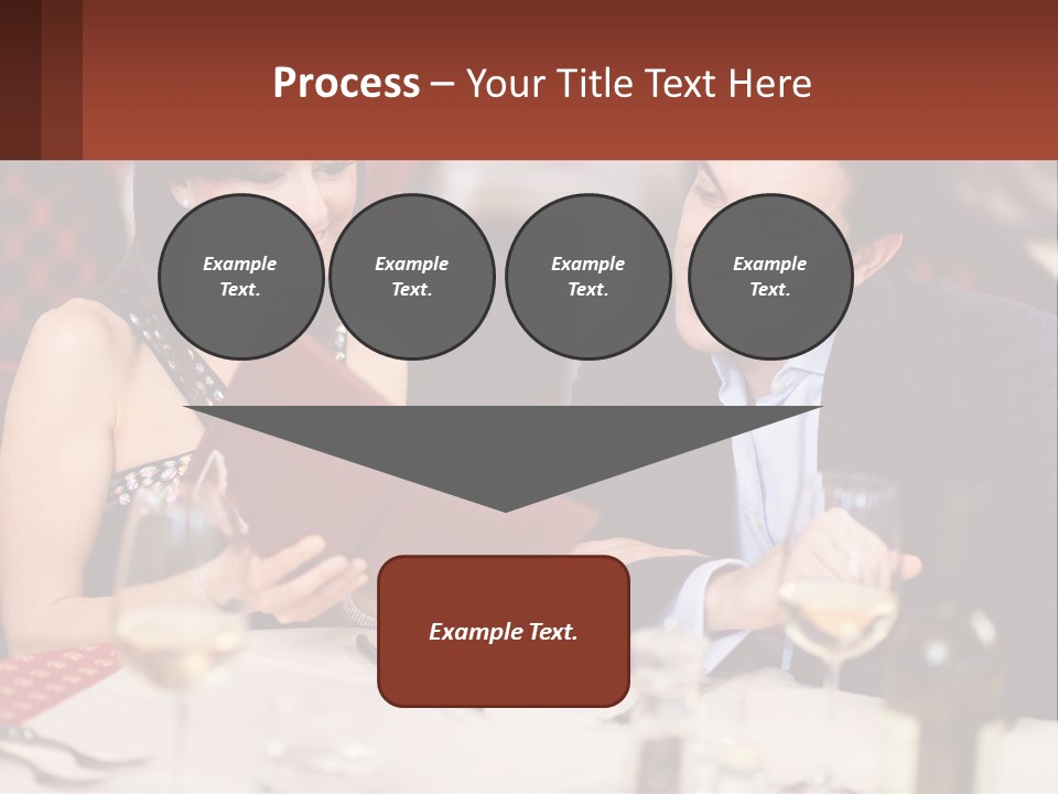 A Man And Woman Sitting At A Table With A Menu PowerPoint Template