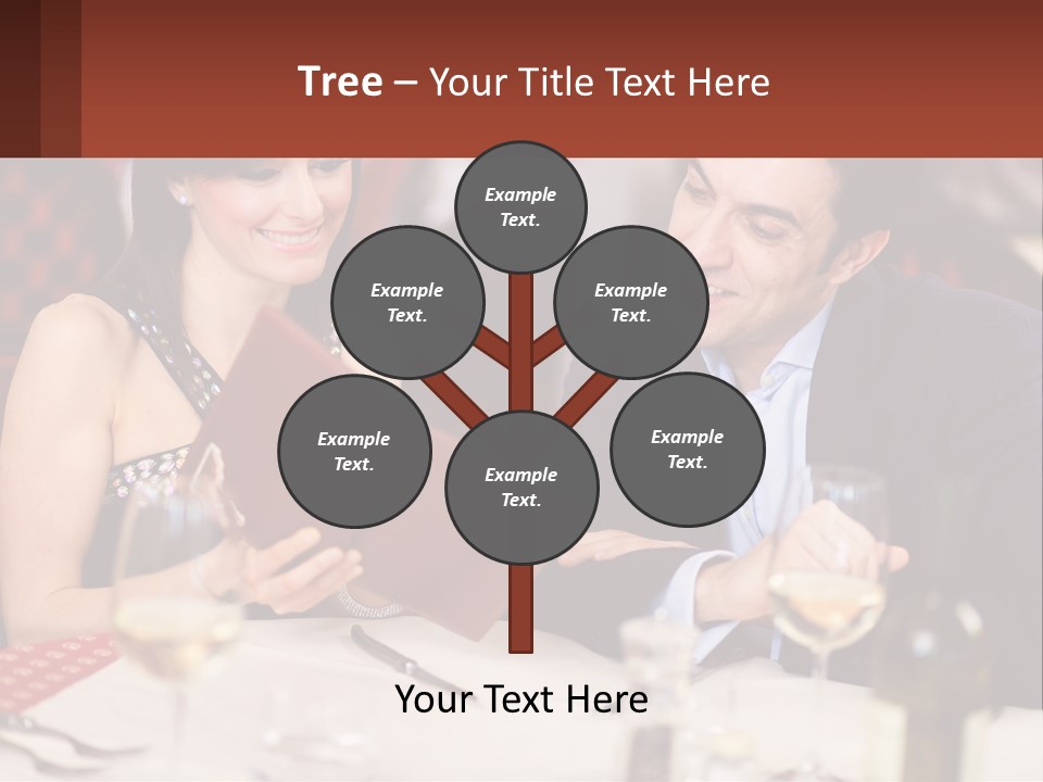 A Man And Woman Sitting At A Table With A Menu PowerPoint Template