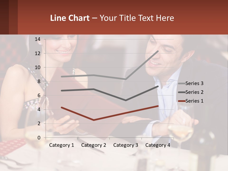 A Man And Woman Sitting At A Table With A Menu PowerPoint Template