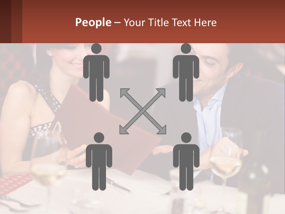 A Man And Woman Sitting At A Table With A Menu PowerPoint Template