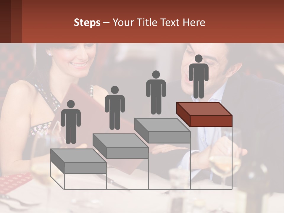 A Man And Woman Sitting At A Table With A Menu PowerPoint Template