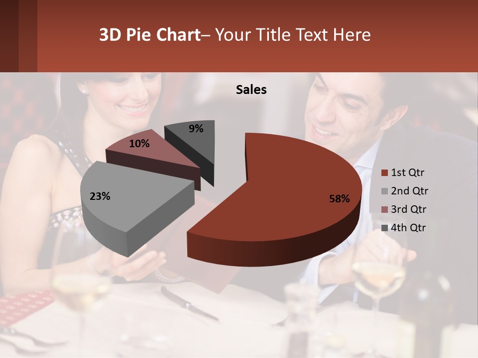 A Man And Woman Sitting At A Table With A Menu PowerPoint Template