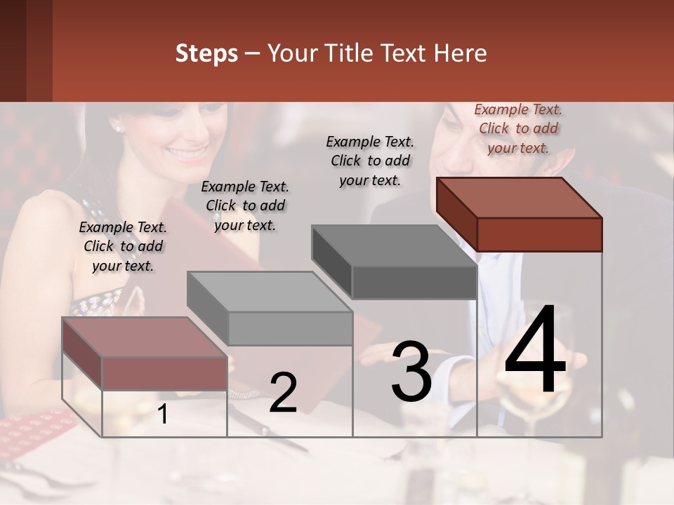 A Man And Woman Sitting At A Table With A Menu PowerPoint Template