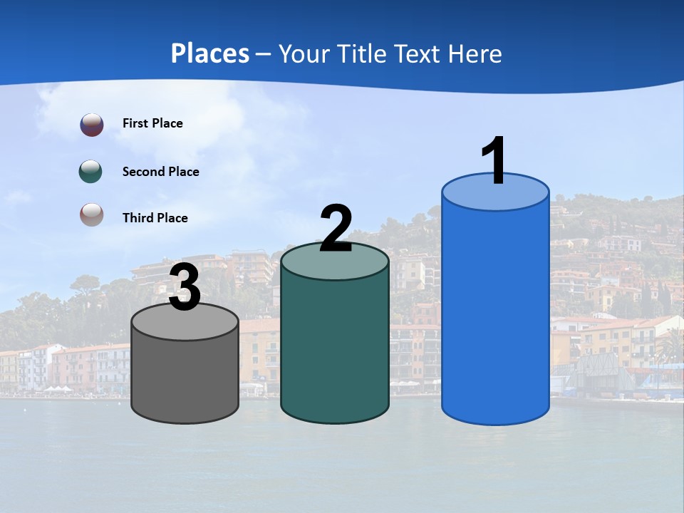 A Large Body Of Water With Buildings On Top Of It PowerPoint Template