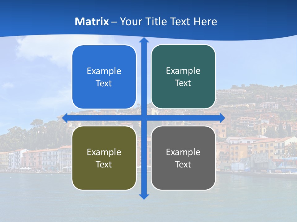 A Large Body Of Water With Buildings On Top Of It PowerPoint Template