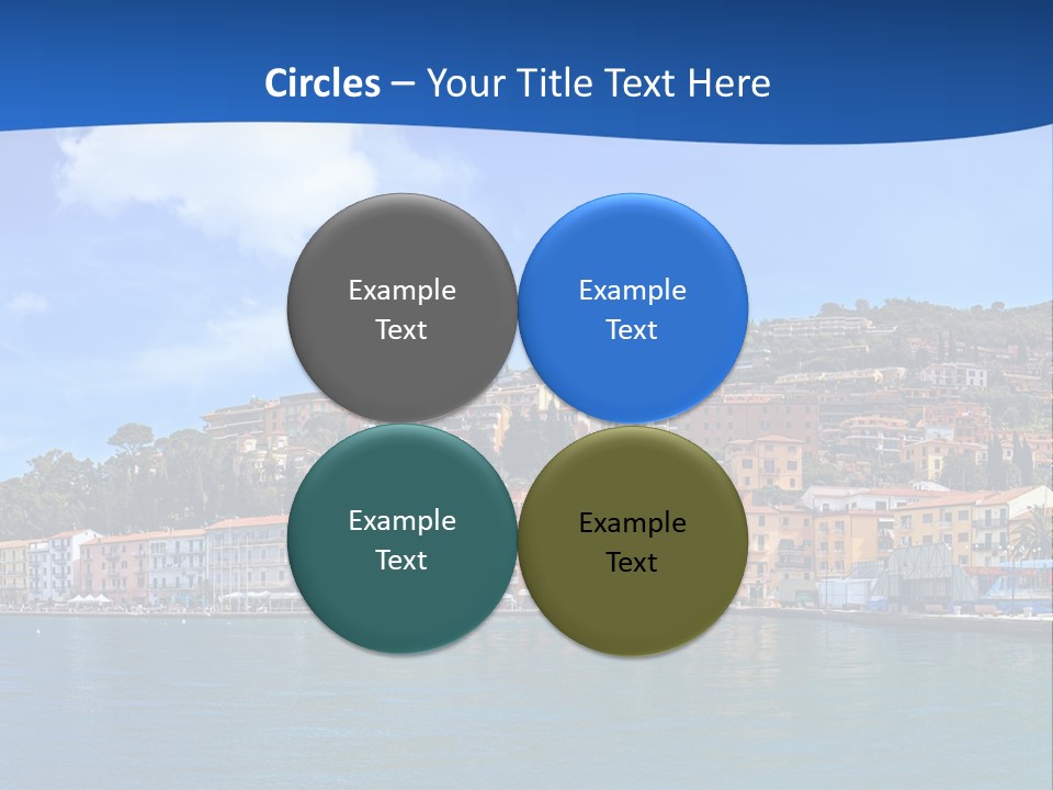 A Large Body Of Water With Buildings On Top Of It PowerPoint Template