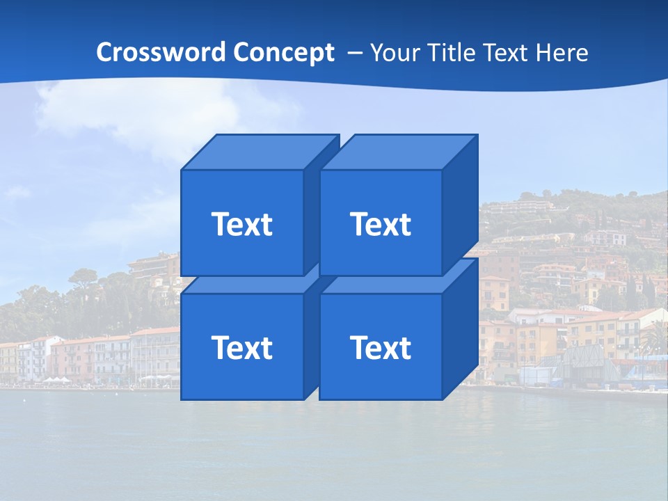 A Large Body Of Water With Buildings On Top Of It PowerPoint Template
