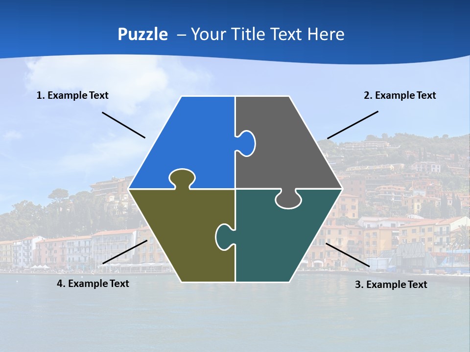 A Large Body Of Water With Buildings On Top Of It PowerPoint Template