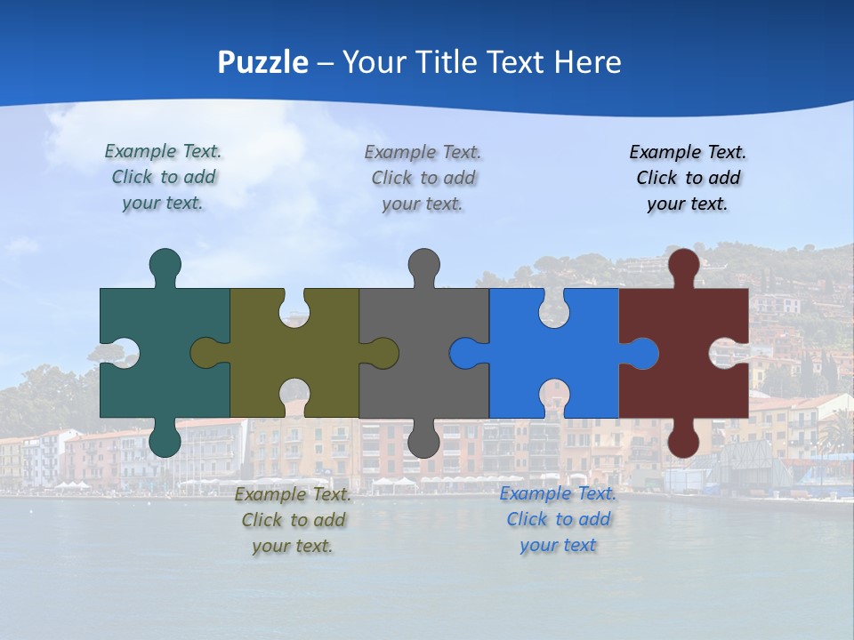 A Large Body Of Water With Buildings On Top Of It PowerPoint Template