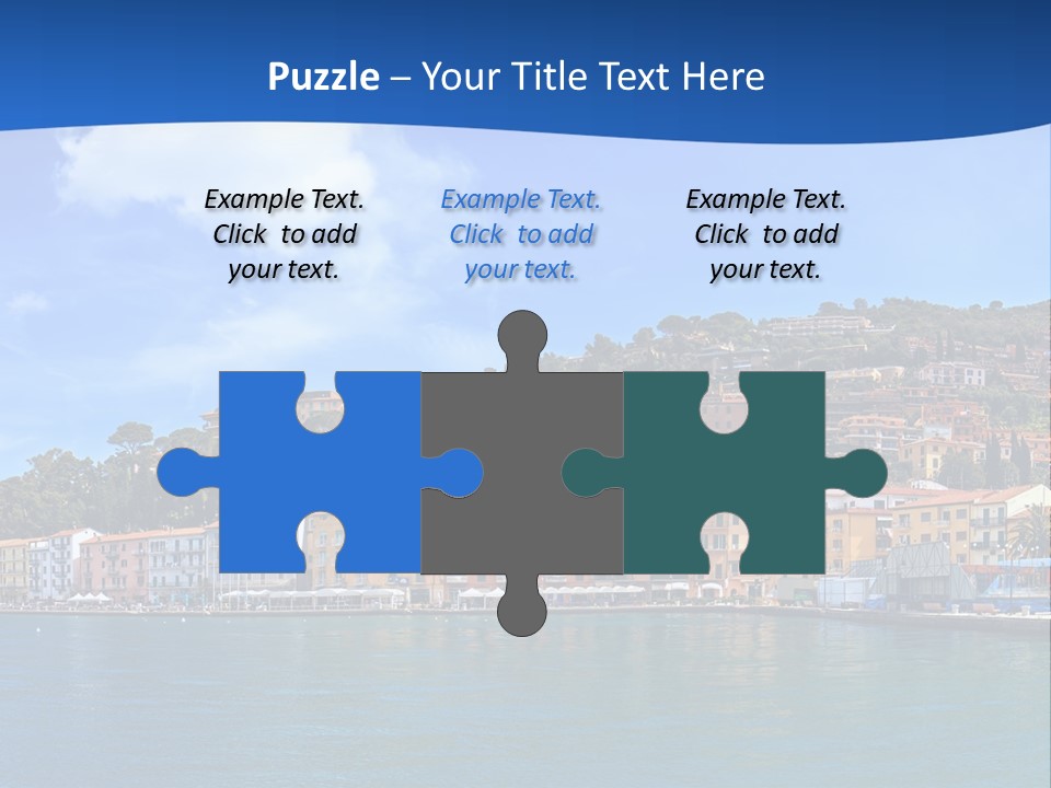 A Large Body Of Water With Buildings On Top Of It PowerPoint Template