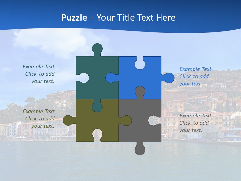 A Large Body Of Water With Buildings On Top Of It PowerPoint Template