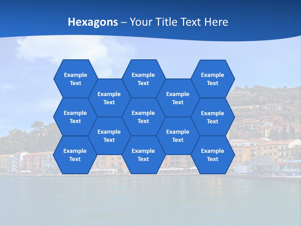 A Large Body Of Water With Buildings On Top Of It PowerPoint Template