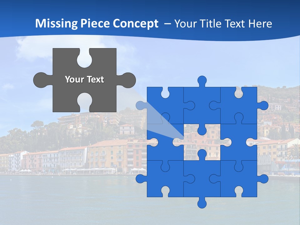 A Large Body Of Water With Buildings On Top Of It PowerPoint Template