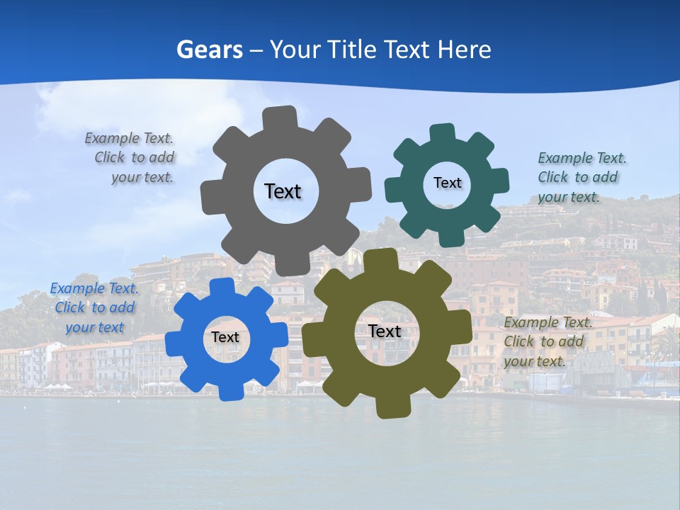 A Large Body Of Water With Buildings On Top Of It PowerPoint Template