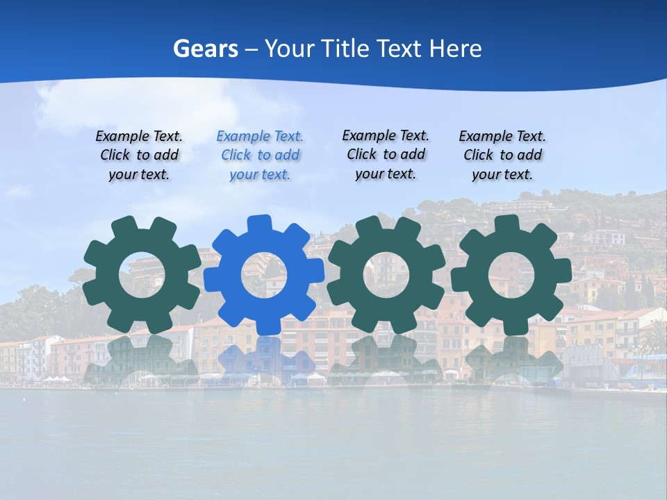 A Large Body Of Water With Buildings On Top Of It PowerPoint Template