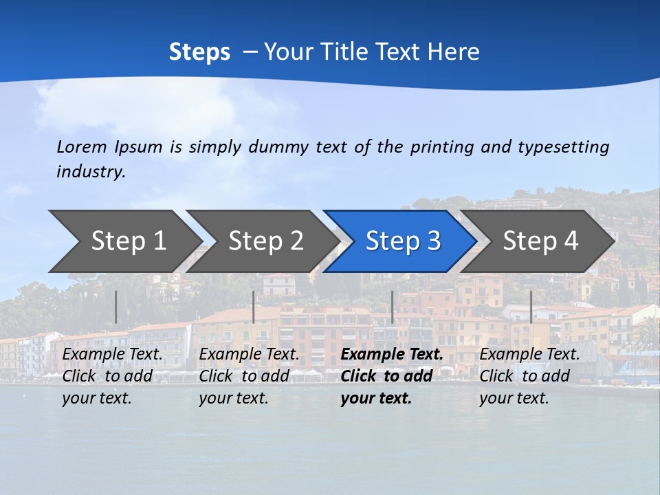 A Large Body Of Water With Buildings On Top Of It PowerPoint Template