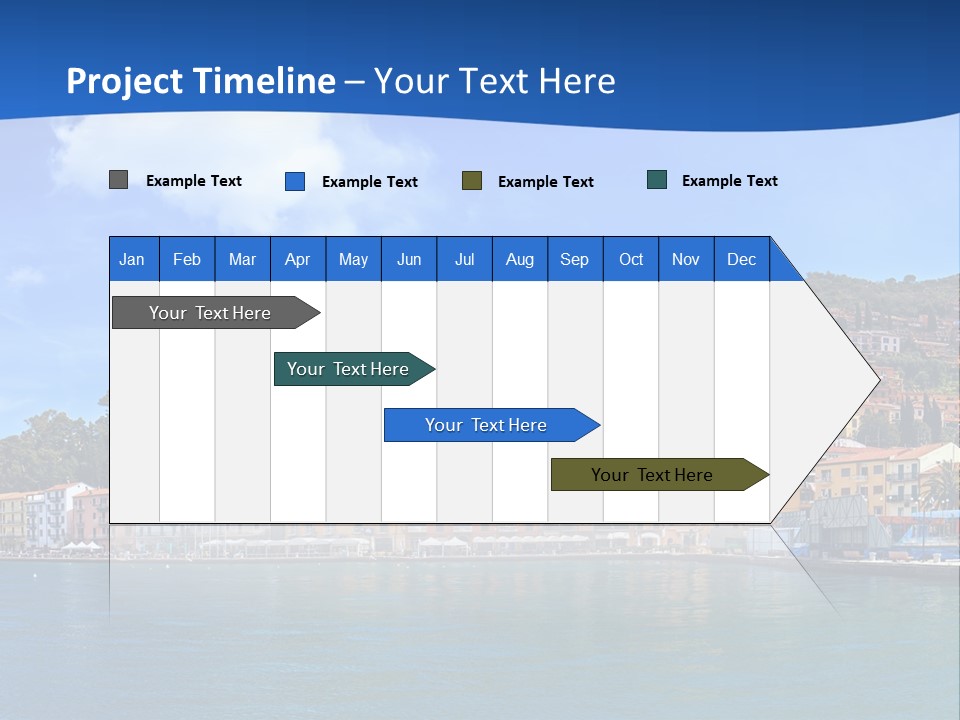 A Large Body Of Water With Buildings On Top Of It PowerPoint Template
