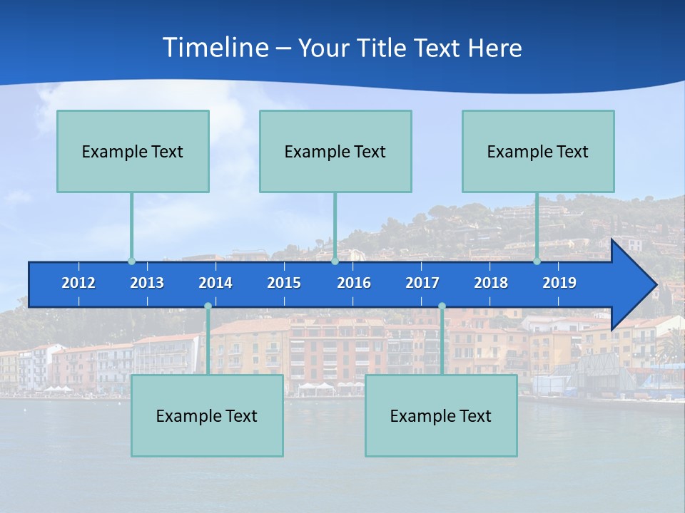 A Large Body Of Water With Buildings On Top Of It PowerPoint Template