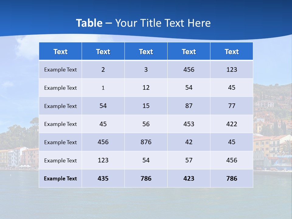 A Large Body Of Water With Buildings On Top Of It PowerPoint Template