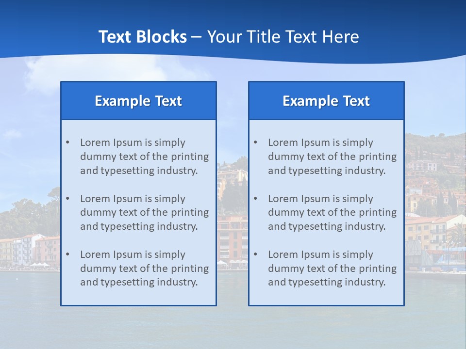 A Large Body Of Water With Buildings On Top Of It PowerPoint Template