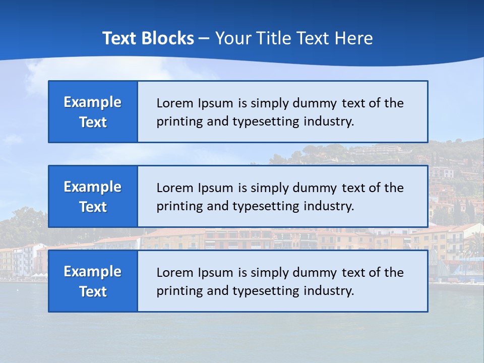 A Large Body Of Water With Buildings On Top Of It PowerPoint Template